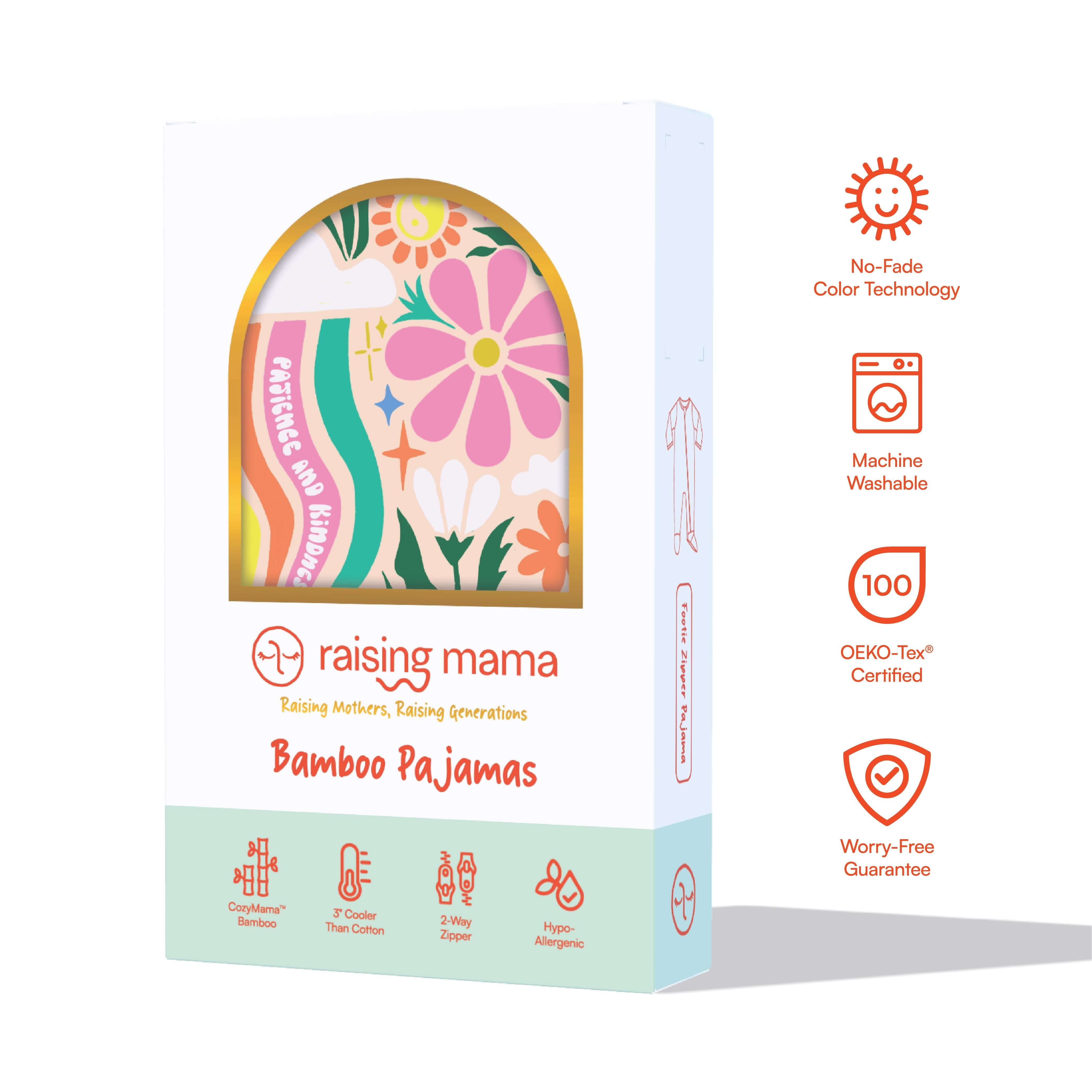 Rainbow Daisy Babe | Bamboo Footie Onesie Sleeper | "Patience & Kindness" | Milk & Baby