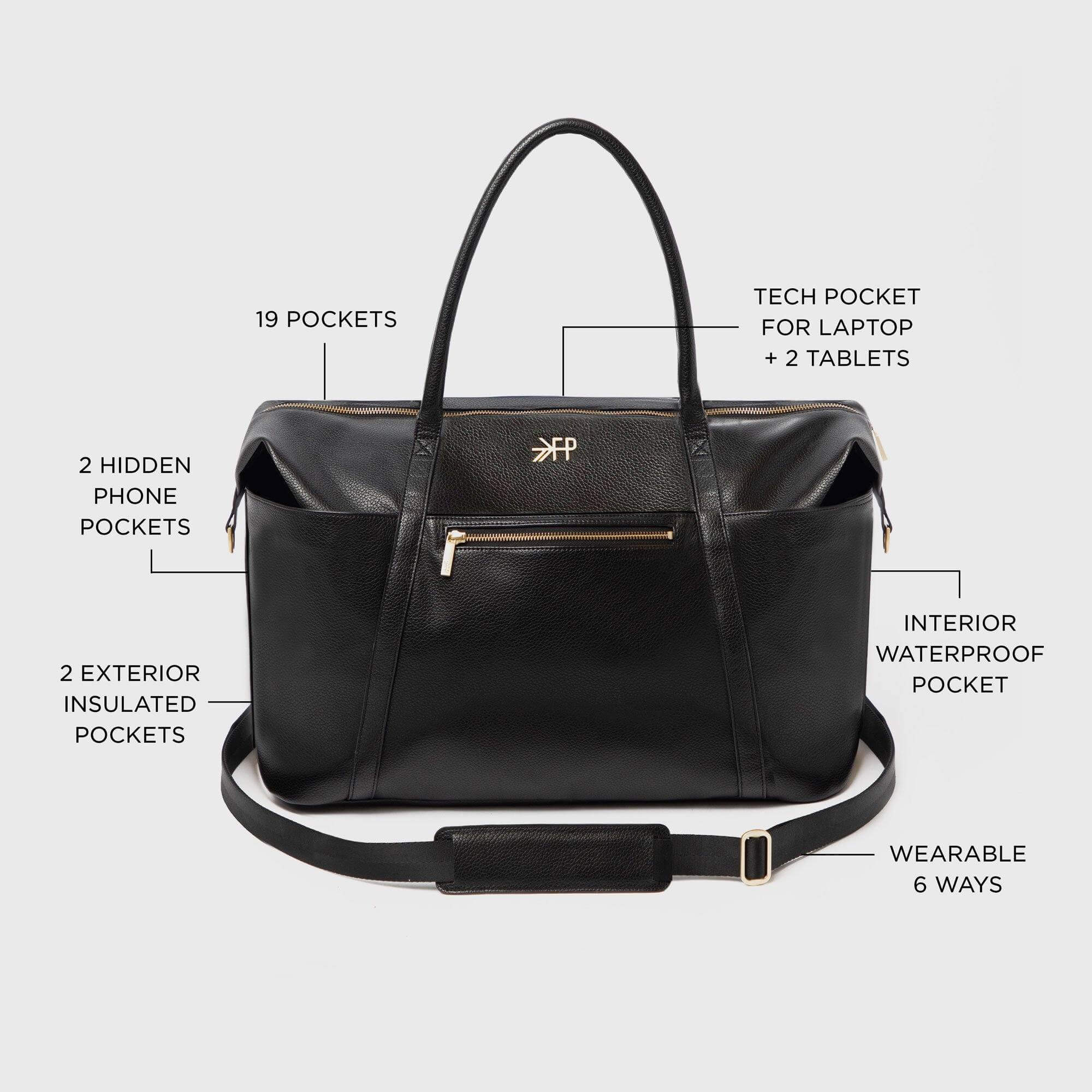 Ebony Classic Weekender | Milk & Baby