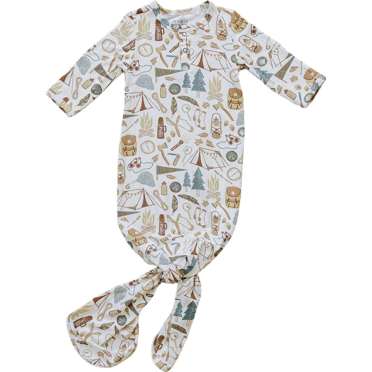 Camping Trip Bamboo Knot Gown | Milk & Baby
