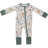Camping Trip Ribbed Bamboo Zipper | Milk & Baby