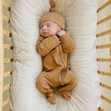 Mustard Bamboo Newborn Knot Hat