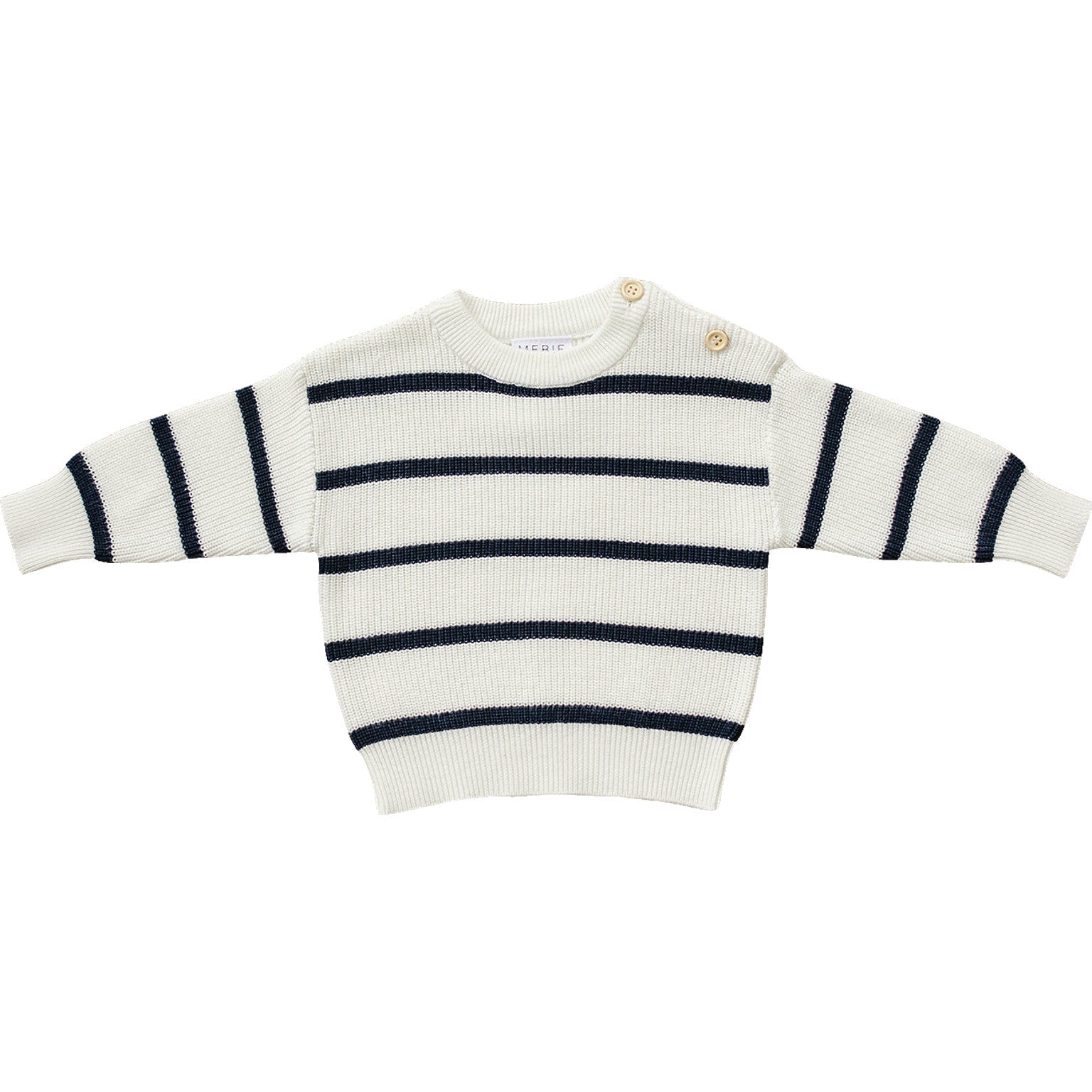 Navy Stripe Knit Sweater | Milk & Baby