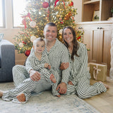 Adult Green Stripe Lounge Set