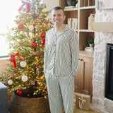 Adult Green Stripe Lounge Set