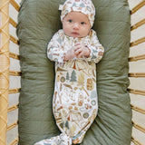 Camping Trip Bamboo Knot Gown | Milk & Baby