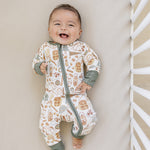 Camping Trip Ribbed Bamboo Zipper | Milk & Baby