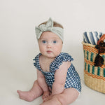 Navy Gingham One-Piece | Milk & Baby