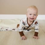Construction Trucks Ribbed Bamboo Zipper | Milk & Baby