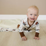 Construction Trucks Ribbed Bamboo Zipper | Milk & Baby