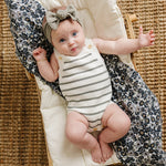 Sage Stripe Knit Bubble Romper | Milk & Baby