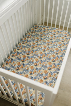 Paradise Palms Muslin Crib Sheet | Milk & Baby