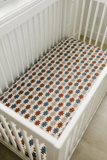 Western Aztec Muslin Crib Sheet | Milk & Baby