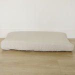 Taupe Stripe Muslin Changing Pad Cover | Milk & Baby