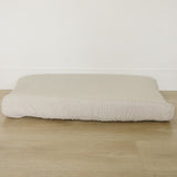 Taupe Stripe Muslin Changing Pad Cover | Milk & Baby