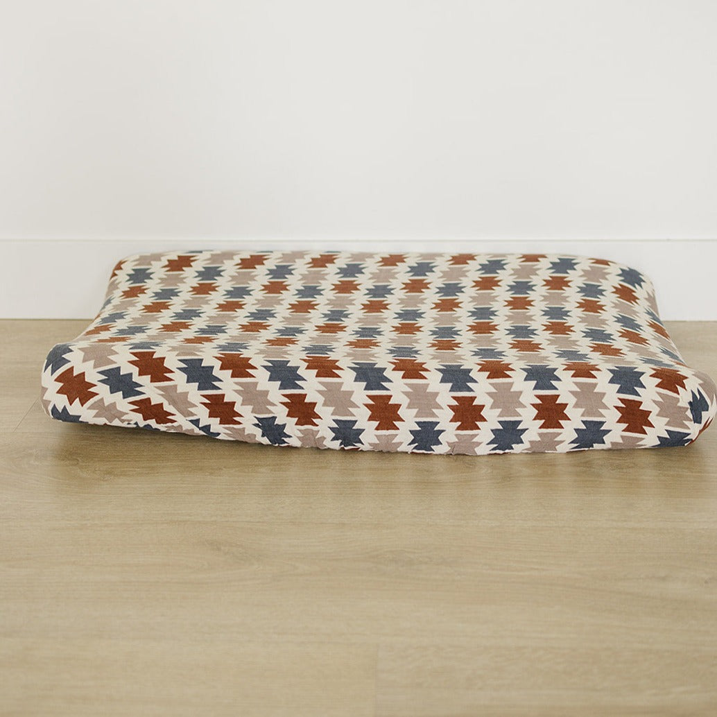 Western Aztec Muslin Changing Pad Cover | Milk & Baby