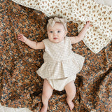 Oatmeal Gingham Peplum Set | Milk & Baby
