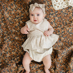 Oatmeal Gingham Peplum Set | Milk & Baby