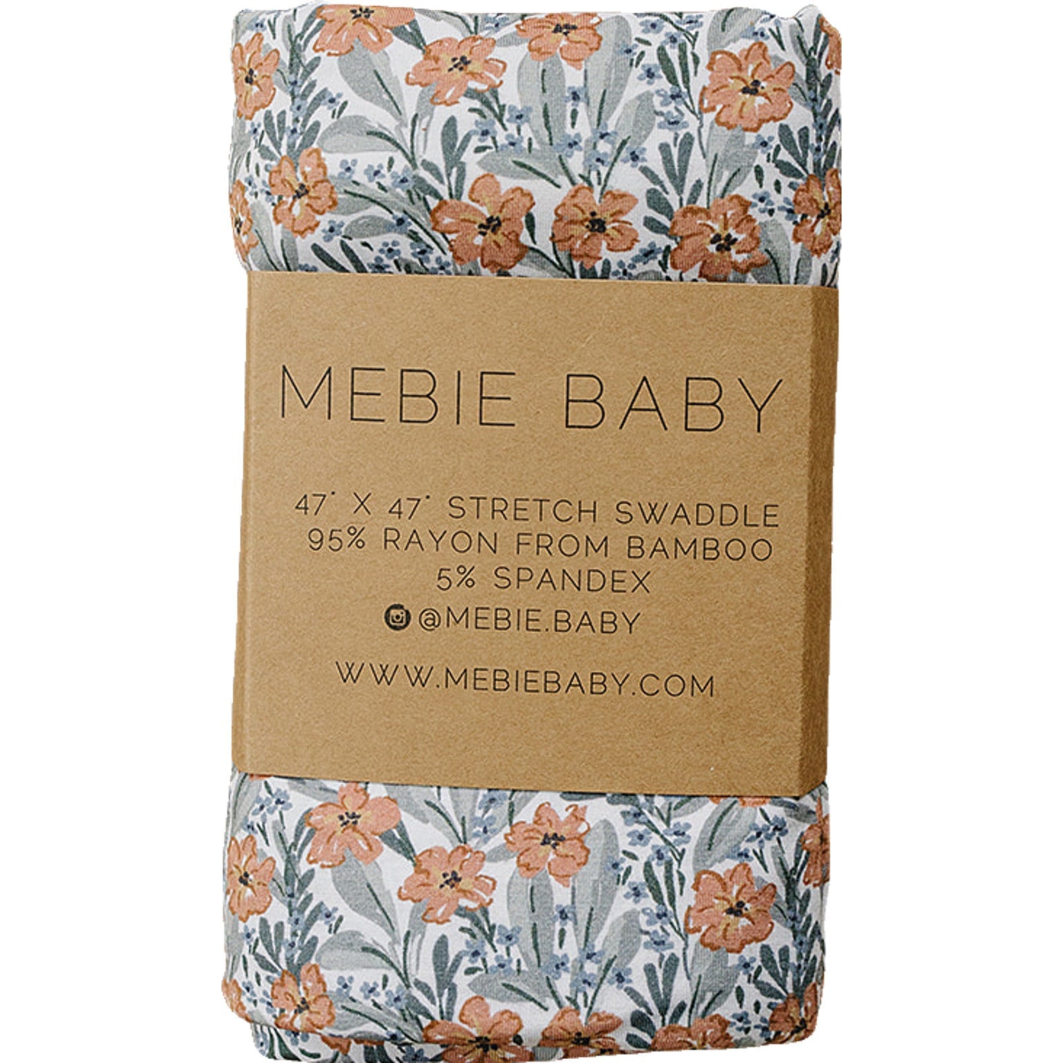 Dainty Meadow Bamboo Stretch Swaddle | Milk & Baby