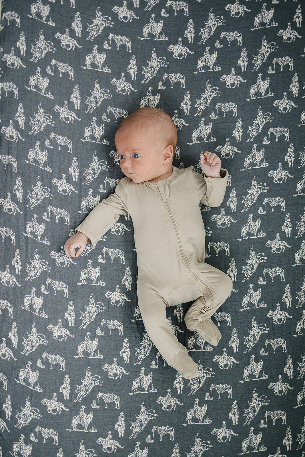 Wild West Muslin Crib Sheet | Milk & Baby