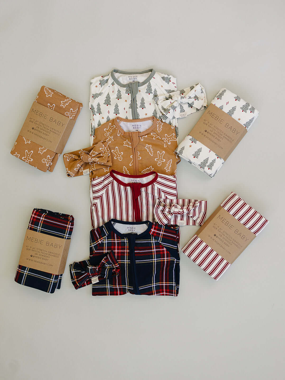 Christmas Plaid Bamboo Stretch Swaddle | Milk & Baby