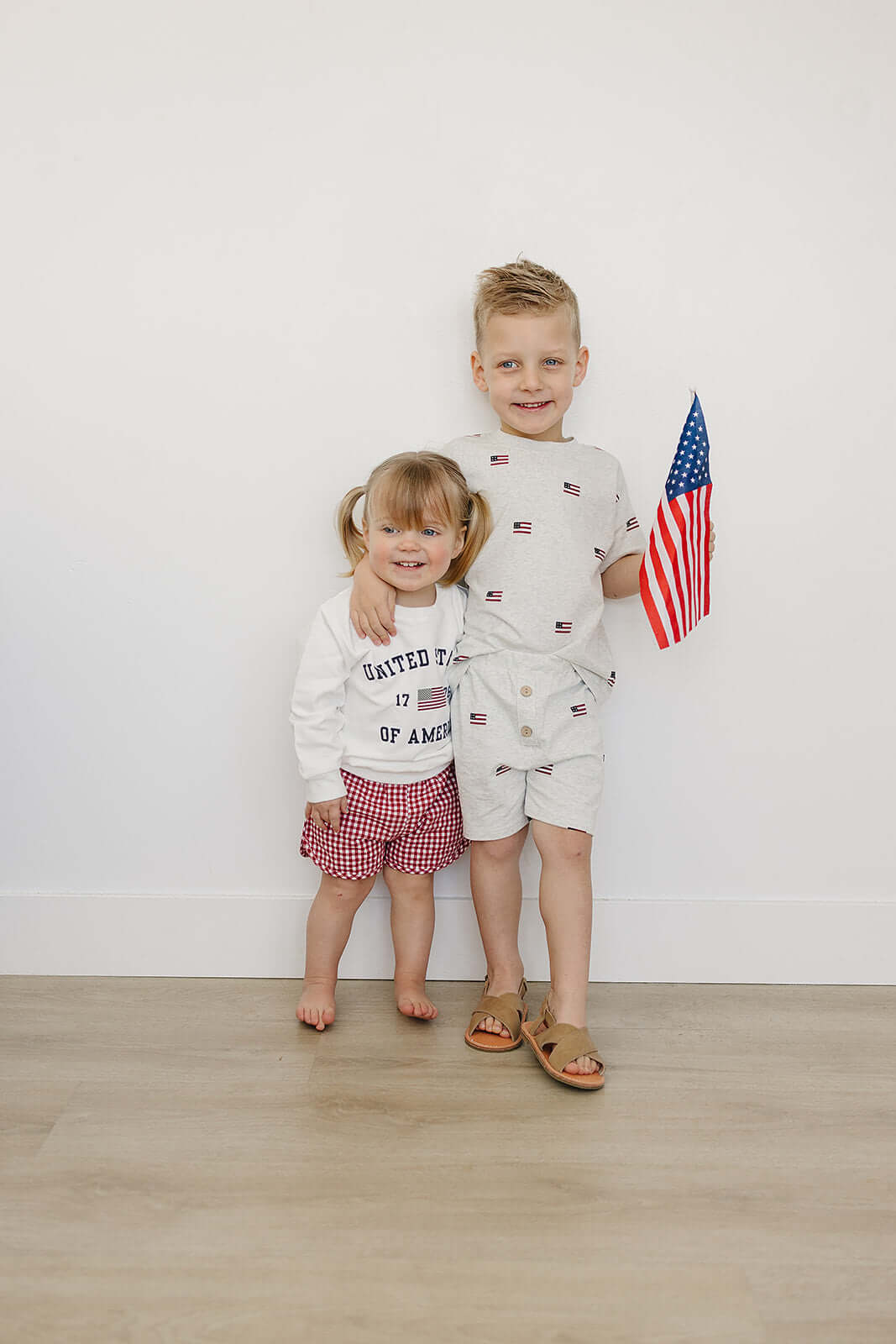 Flag Button Short Set | Milk & Baby