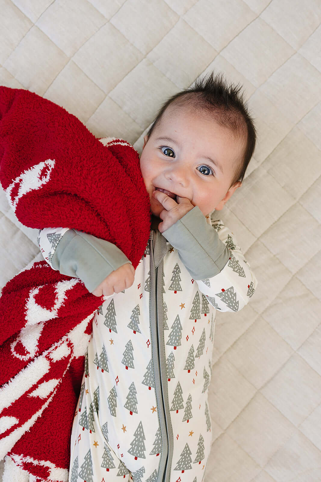 Christmas Trees Bamboo Zipper | Milk & Baby
