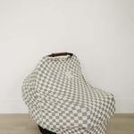 Light Green Checkered Bamboo Multi-Use Cover | Milk & Baby