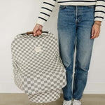 Light Green Checkered Bamboo Multi-Use Cover | Milk & Baby