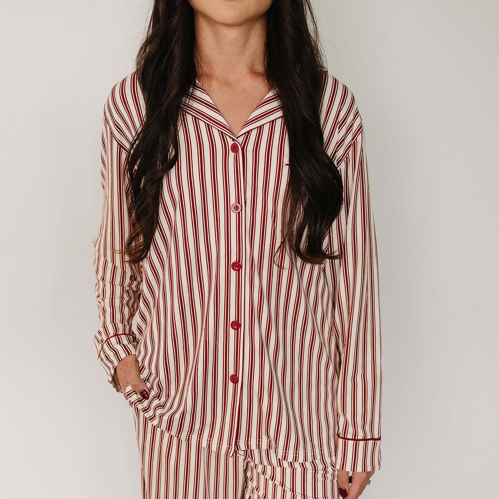 Red Stripes Pajama Set | Milk & Baby