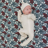 Americana Floral Bamboo Stretch Crib Sheet | Milk & Baby