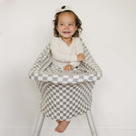Light Green Checkered Bamboo Multi-Use Cover | Milk & Baby