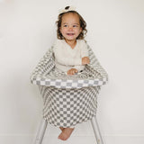 Light Green Checkered Bamboo Multi-Use Cover | Milk & Baby