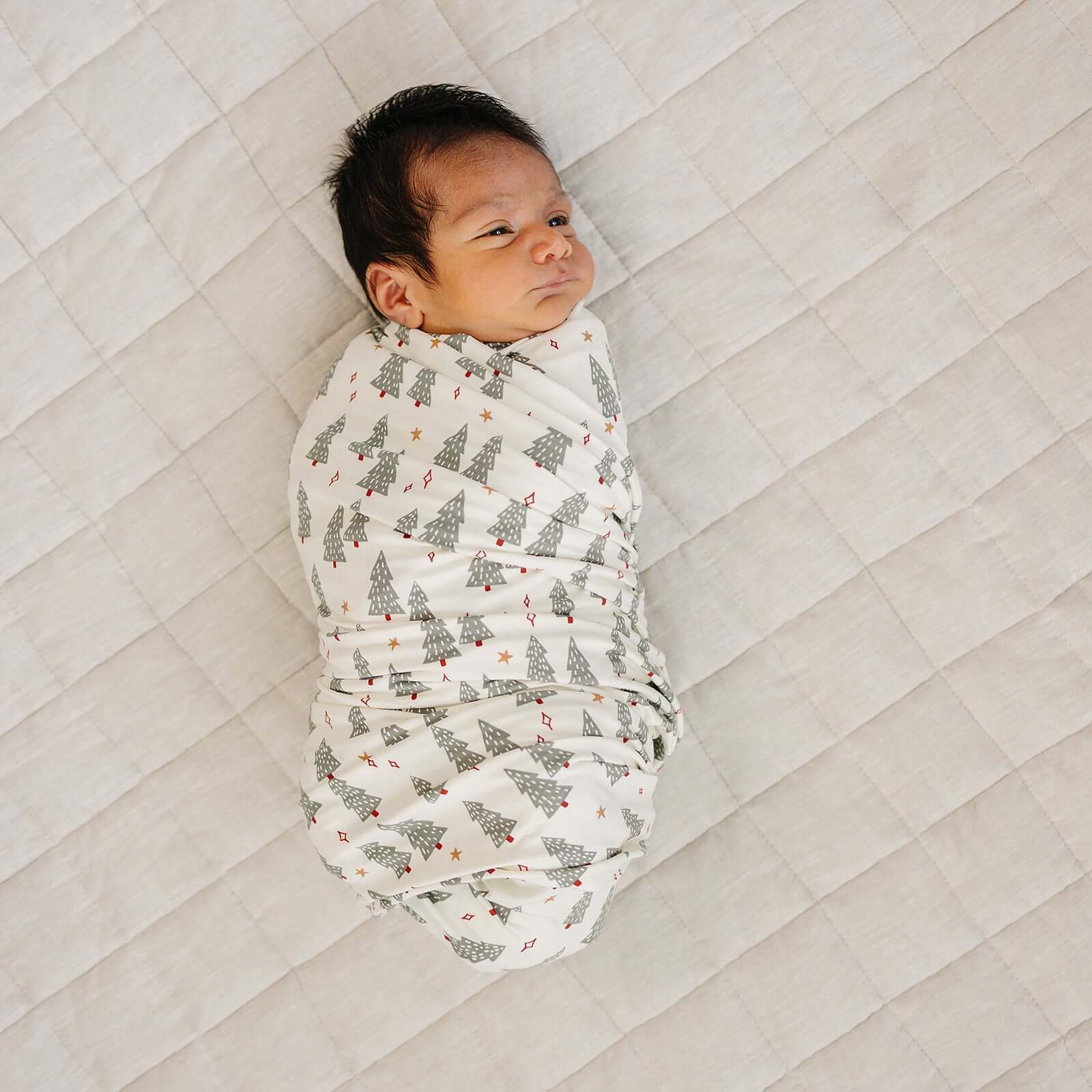 Christmas Trees Bamboo Stretch Swaddle | Milk & Baby
