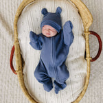 Luna + Luca Bear Waffle Set | Stormy Blue | Milk & Baby