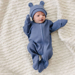 Luna + Luca Bear Waffle Set | Stormy Blue | Milk & Baby
