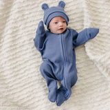 Luna + Luca Bear Waffle Set | Stormy Blue | Milk & Baby