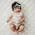Tan Stripes Peplum Set | Milk & Baby