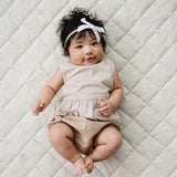 Tan Stripes Peplum Set | Milk & Baby