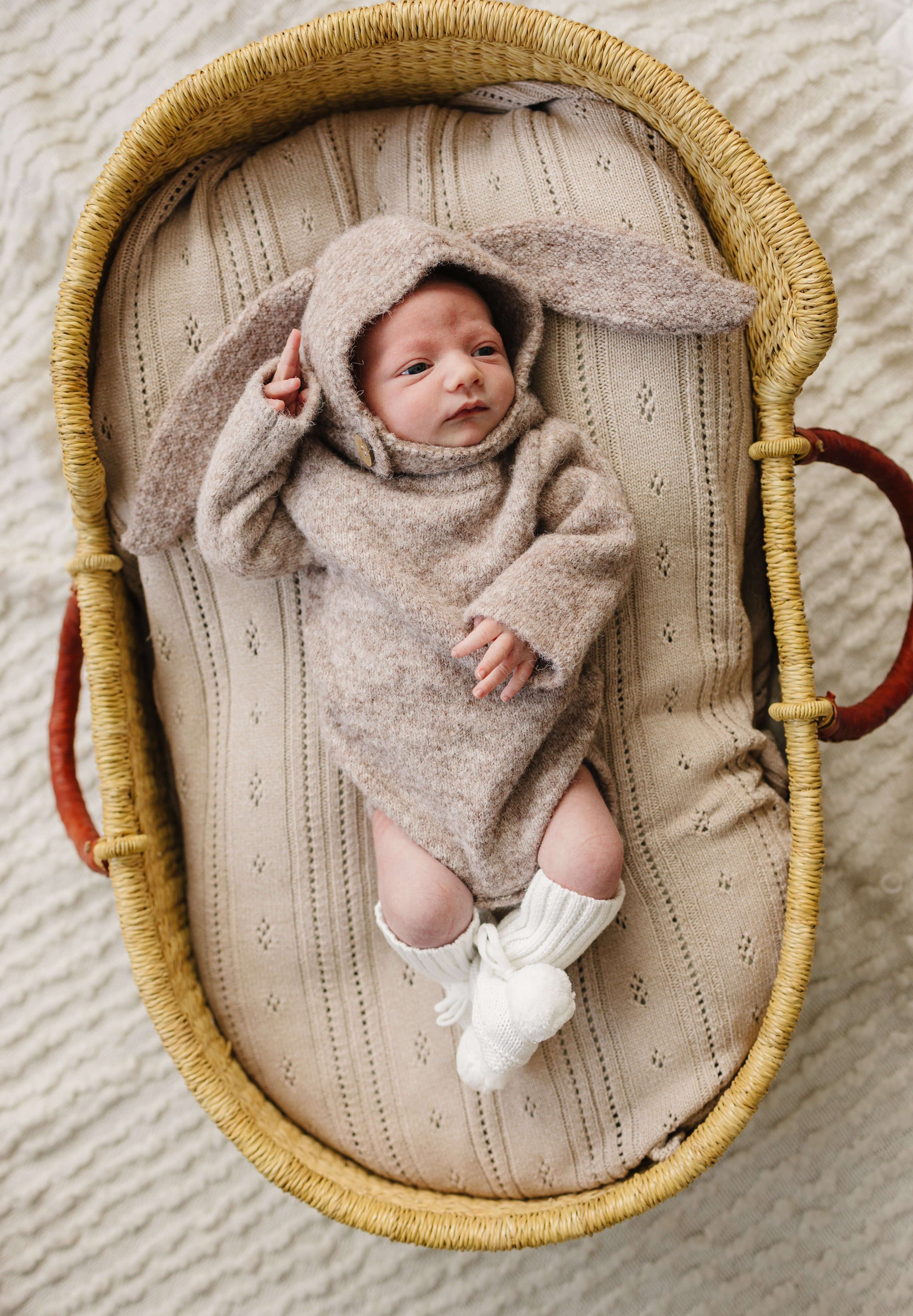 Luna + Luca Bunny Ear Bonnet | Milk & Baby