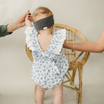 Blue Blossom Bubble Romper | Milk & Baby