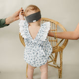 Blue Blossom Bubble Romper | Milk & Baby
