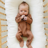 Rust Bamboo Footed Zipper | Milk & Baby