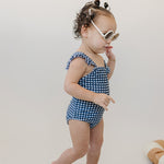 Navy Gingham One-Piece | Milk & Baby