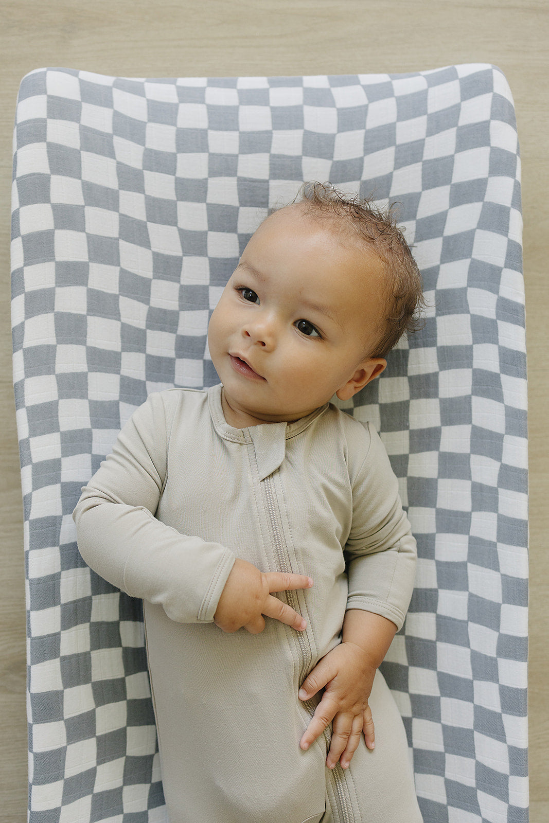 Oatmeal Bamboo Footed Zipper | Milk & Baby