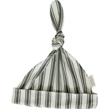 Green Stripe Bamboo Newborn Knot Hat