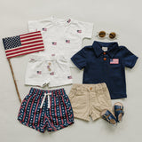 Navy Flag Polo