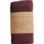 Deep Violet Ribbed Bamboo Stretch Swaddle by Mebie Baby, perfect for cozying up your little one in style.