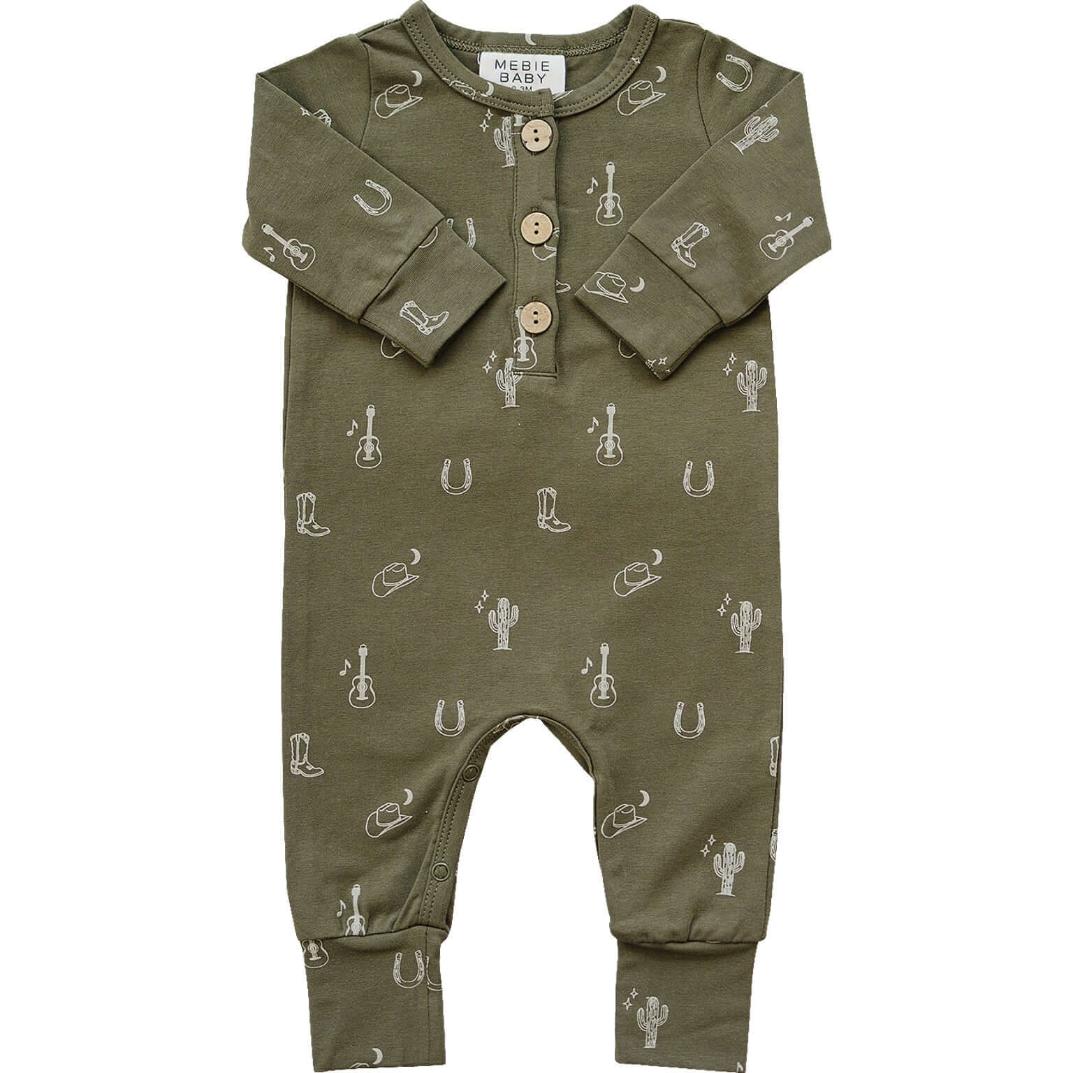 Nashville Long Sleeve Button Romper | Milk & Baby