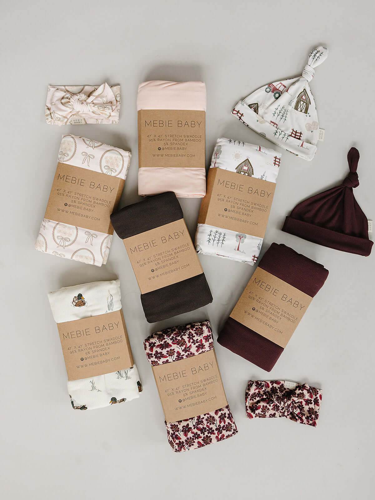 Brown Ribbed Bamboo Stretch Swaddle | Milk & Baby