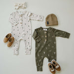 Floral Long Sleeve Button Romper | Milk & Baby